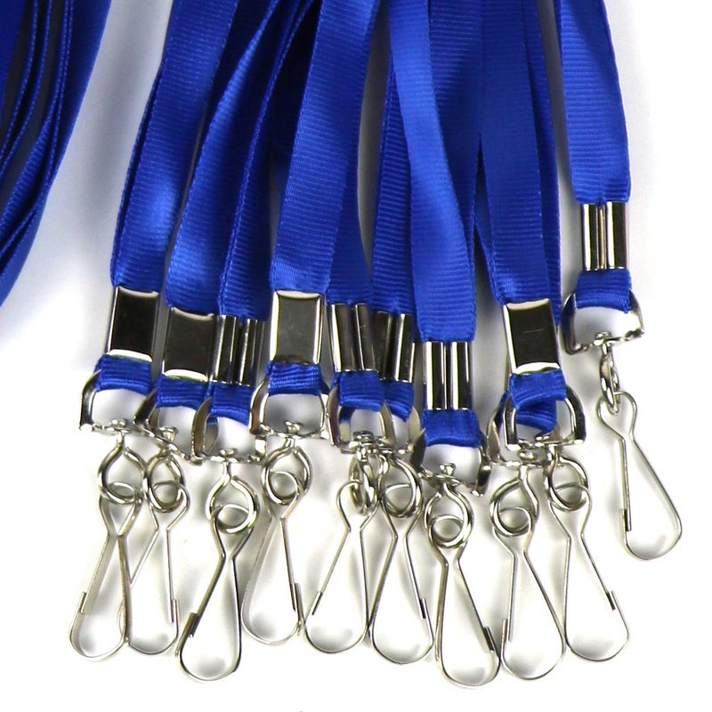 Ollain Bulk Lanyards Premium Cruise Lanyard Nylon Badge Lanyards Id Holder Perfect for Office, Kids, Teachers (Blue, 50 Pack) - Image 5